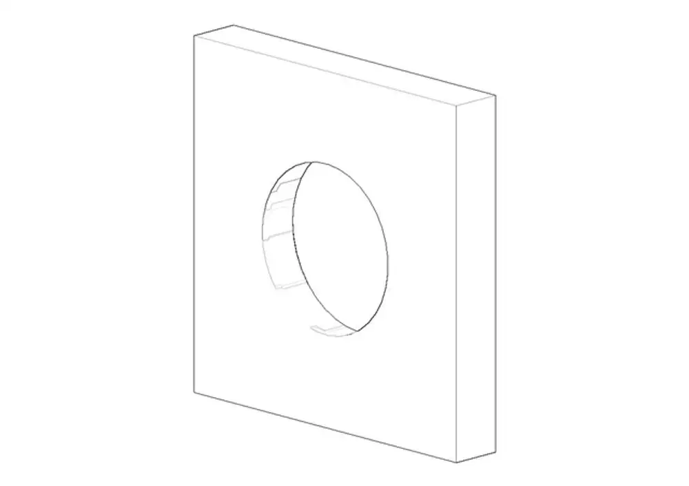 DORNBRACHT Rosette M33 x 1,5 ERSATZTEILE 092768003 60 x 60 x 9 mm Platin, 092768003-08 Galeriebild 1